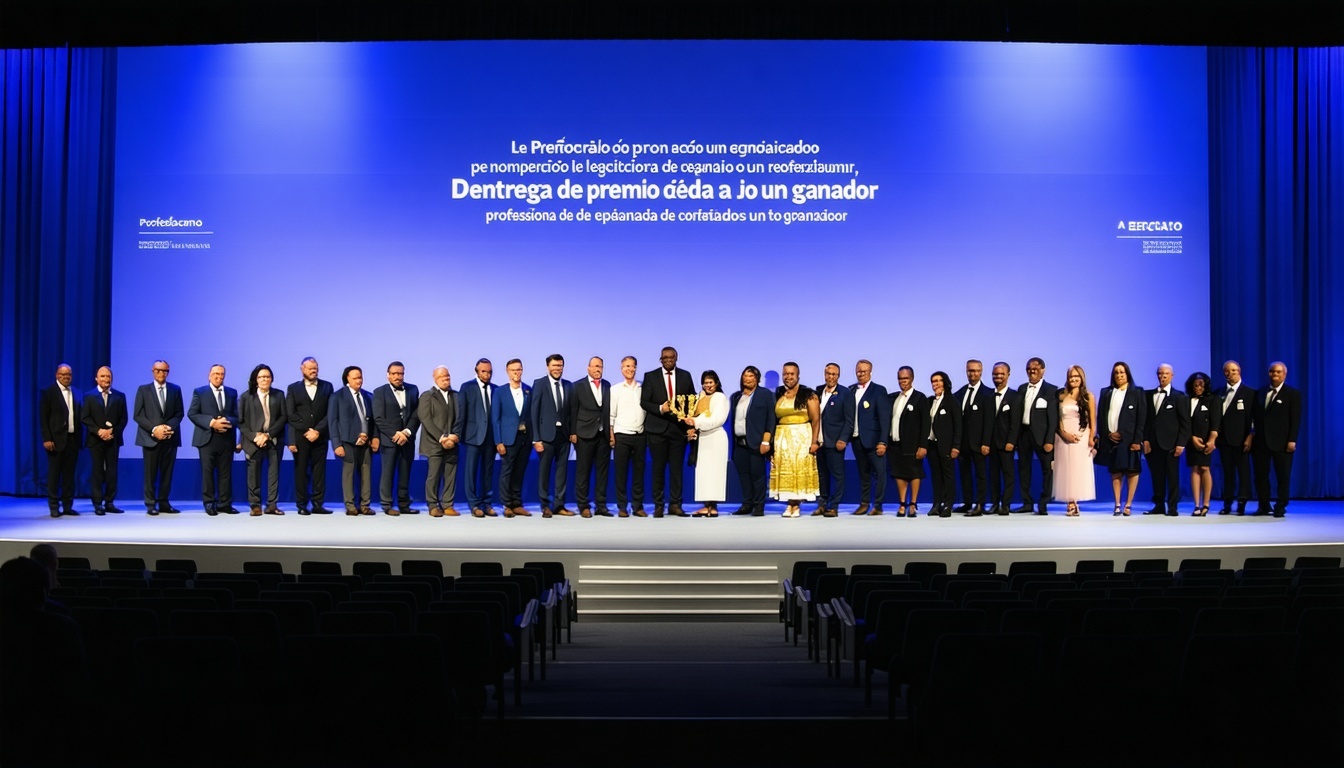 Entrega de premio en efectivo a un ganador